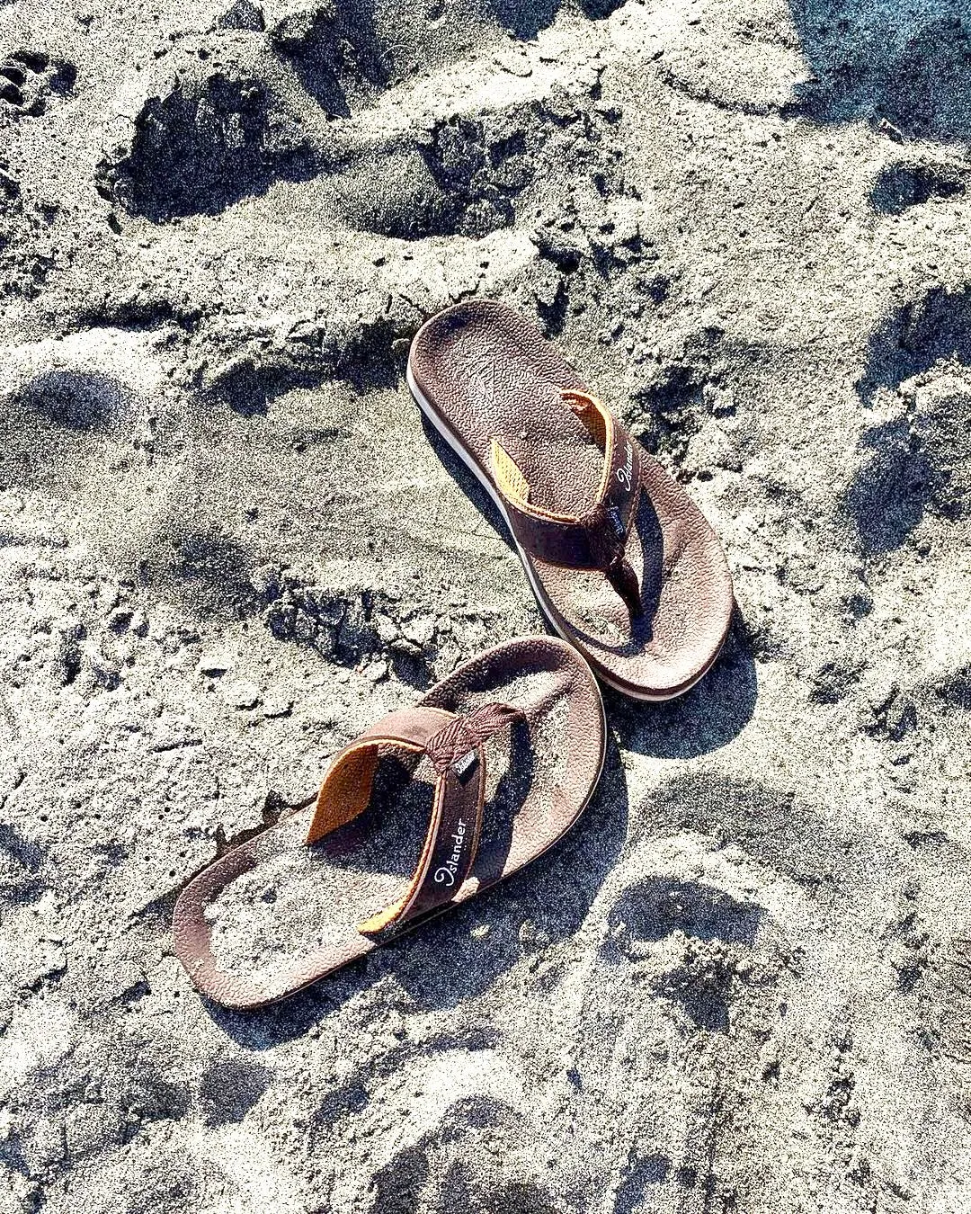 2100 Series Sandals (Flip Flops) - Brown / Cream