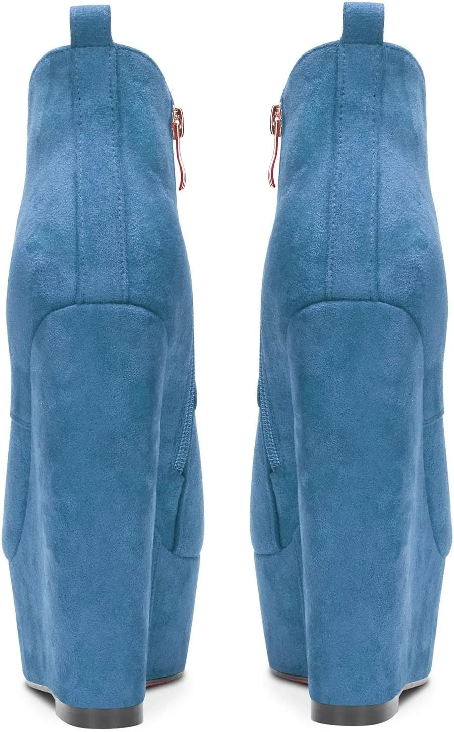 Aachcol Women Wedge Ankle Boots Close Round Toe Platform Chunky Block Heel Cute Classic 6 Inch