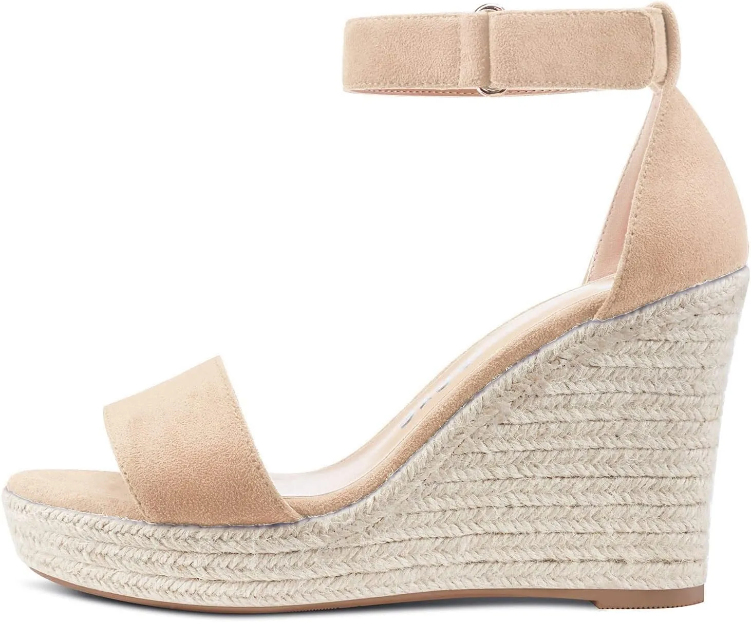 Aachcol Women Wedge Sandals Ankle Strap Platform Open Toe High Heel Classic Cute Dress Shoes 4 Inch