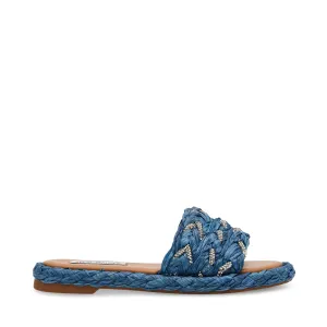 ADORER BLUE RAFFIA SANDALS