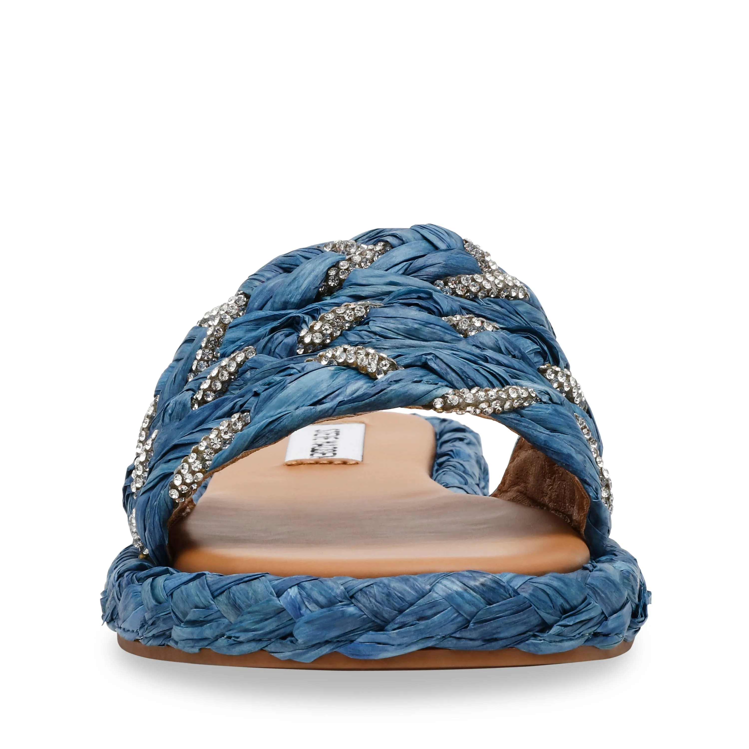 ADORER BLUE RAFFIA SANDALS