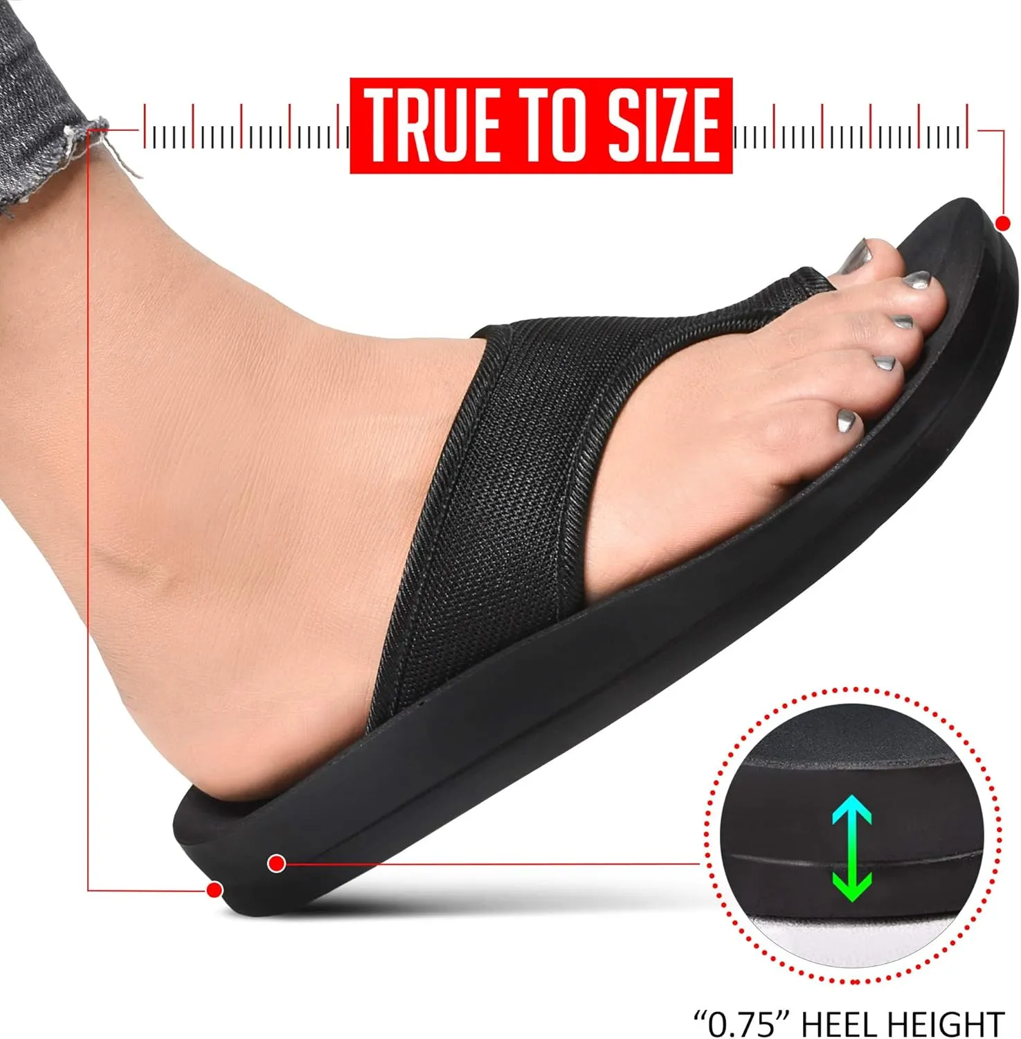 AEROTHOTIC Women's Enhalus Arch Support Thong Sandals