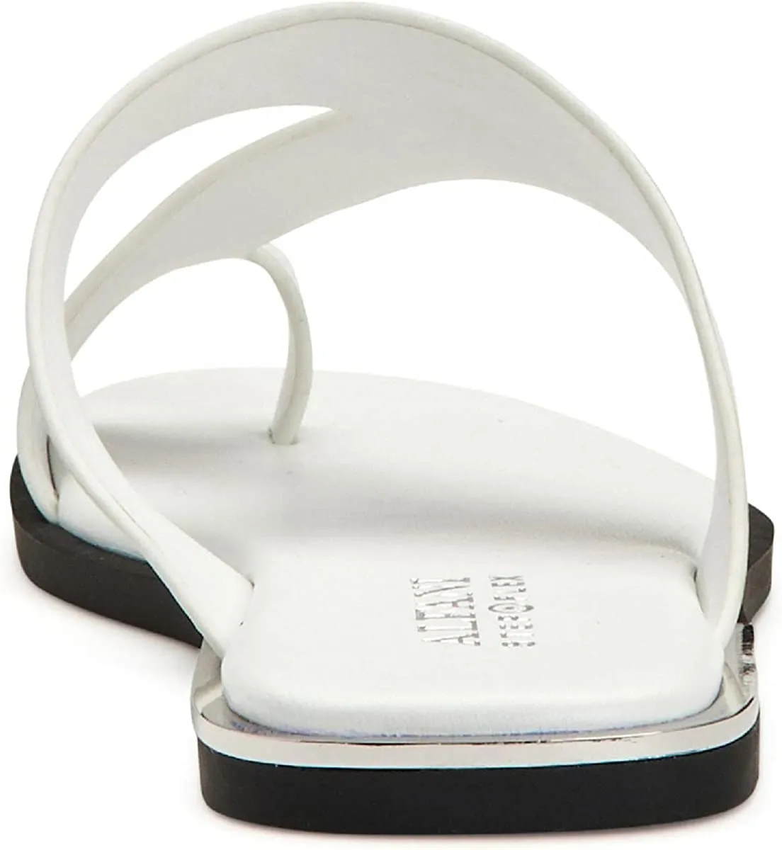 Alfani Womens Freddee Leather Toe-Ring Thong Sandals White 7 Medium (B,M)