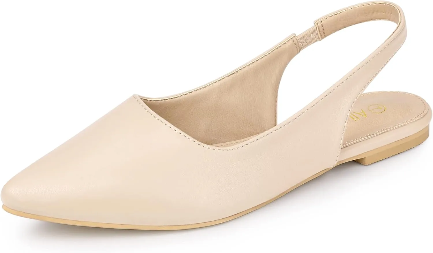 Allegra K Women's Pointed Toe Pumps Slingback Flat Pumps