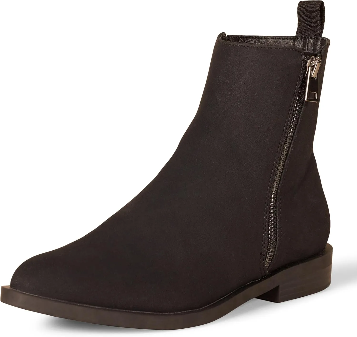 Amazon Essentials Women's Exterior Zip Flat Ankle Boot