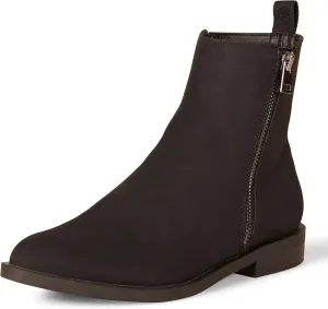 Amazon Essentials Women's Exterior Zip Flat Ankle Boot