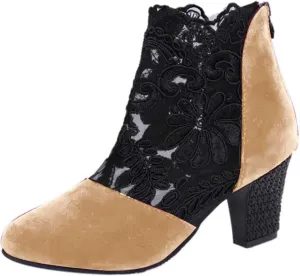 AMDBEL Winter Boots for Women 2024 Ankle Booties Sexy Chunky Heel Short Boots Fashion Boots Pointd Toe Fall Winter Shoes