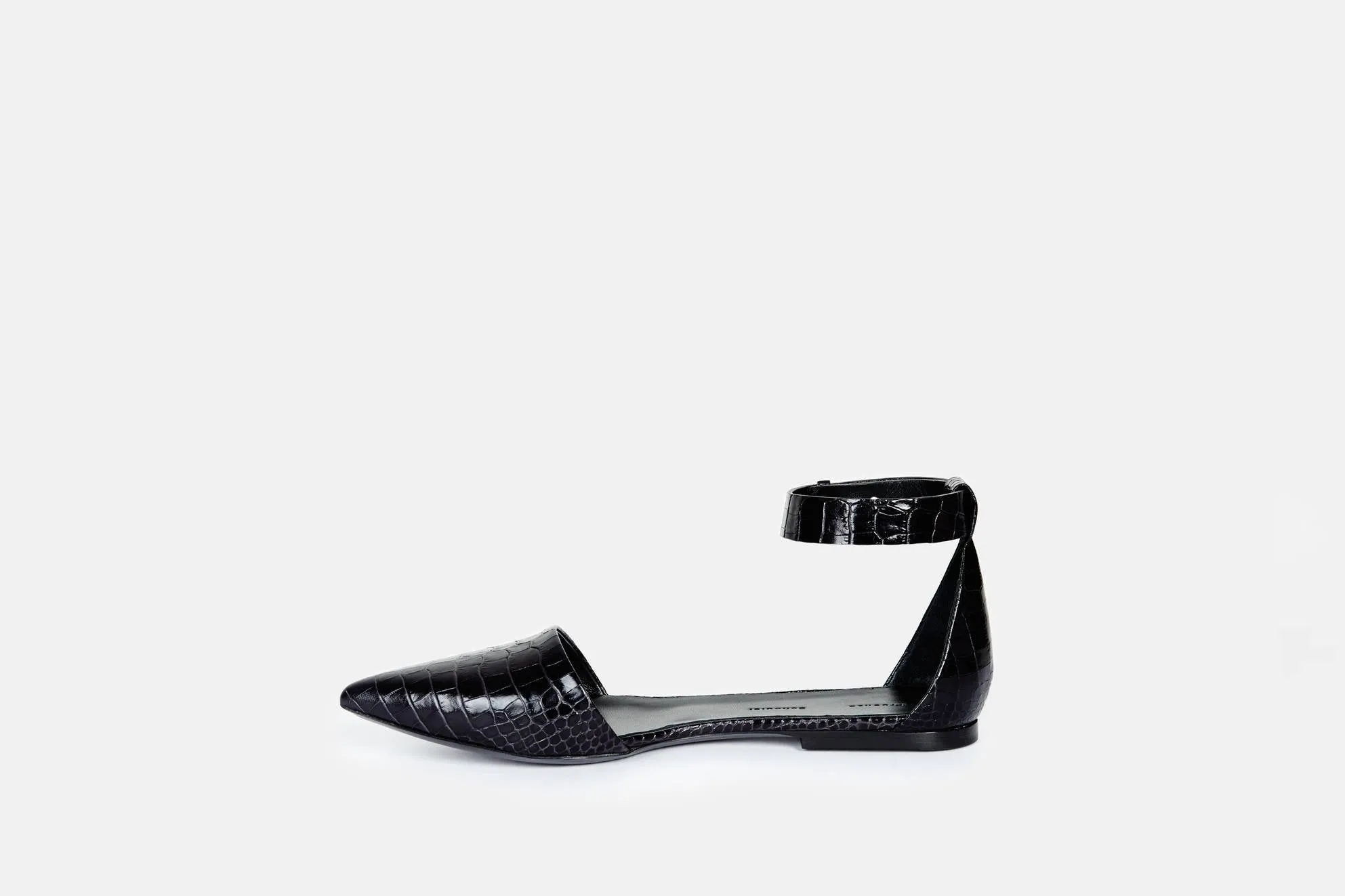 Ankle Strap Flat - Dark Grey