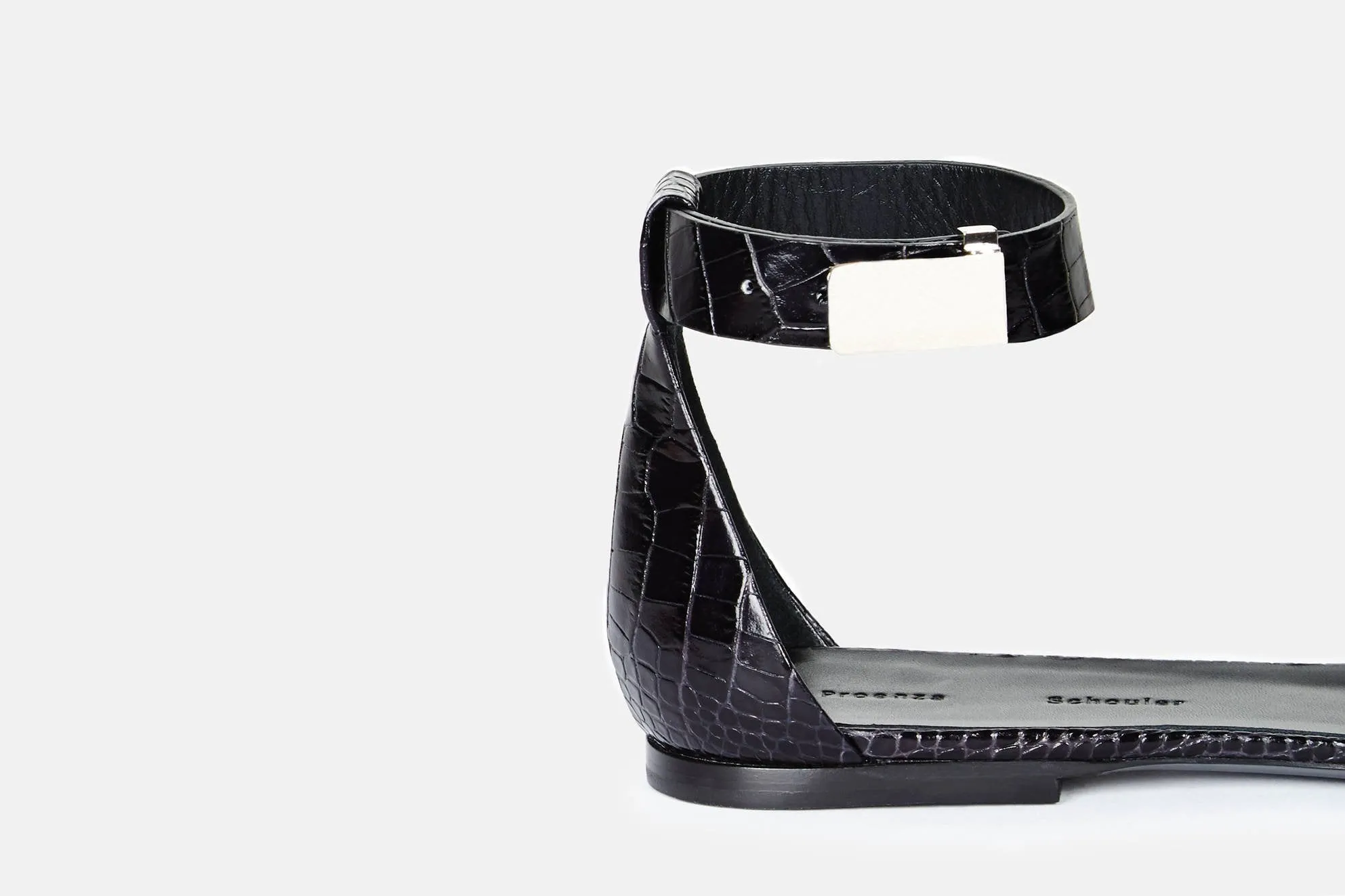 Ankle Strap Flat - Dark Grey