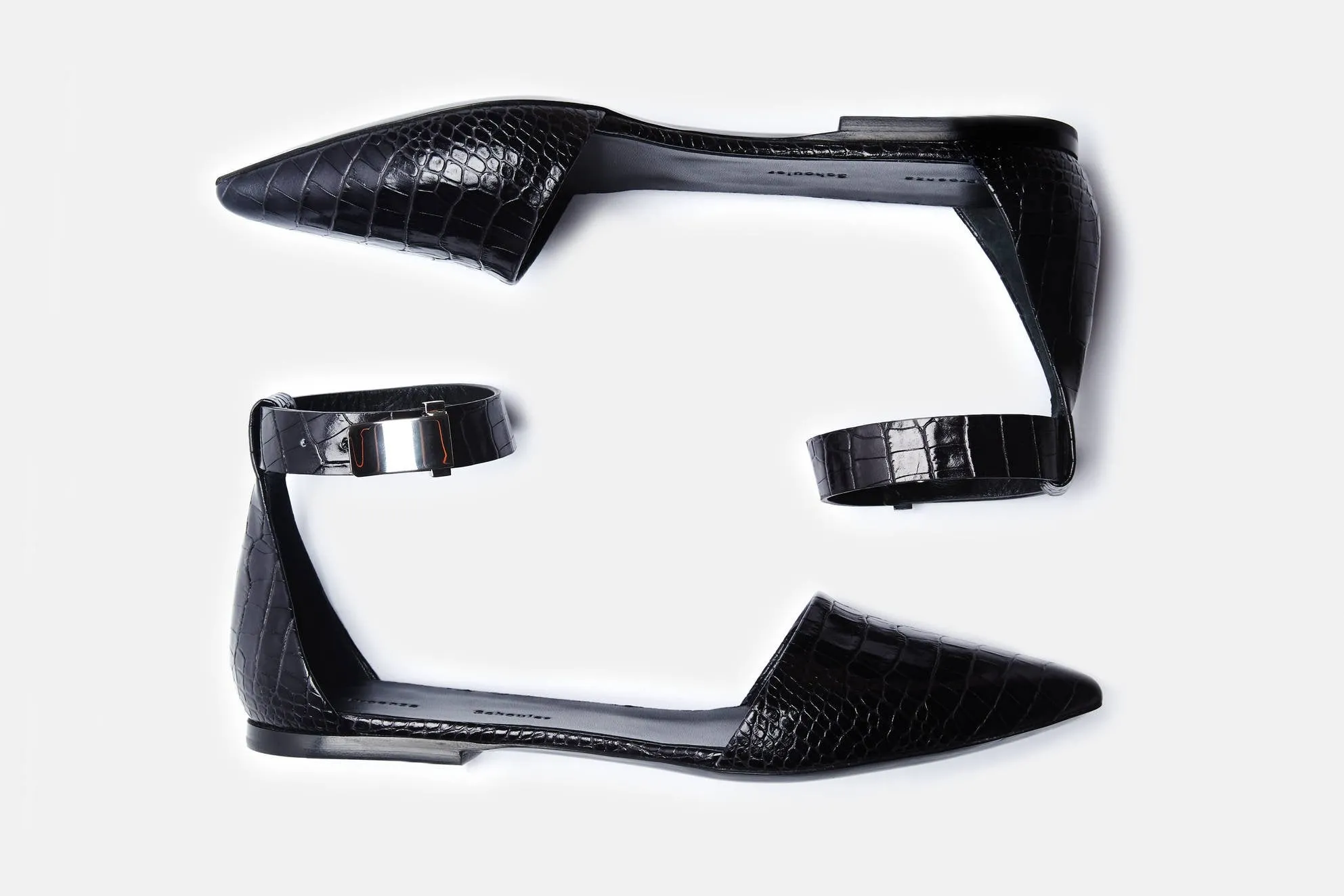 Ankle Strap Flat - Dark Grey