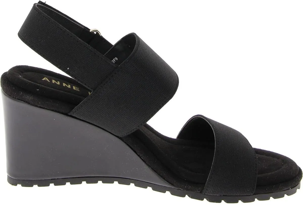 Anne Klein Womens Sly Canvas Dressy Wedge Sandals
