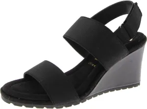 Anne Klein Womens Sly Canvas Dressy Wedge Sandals
