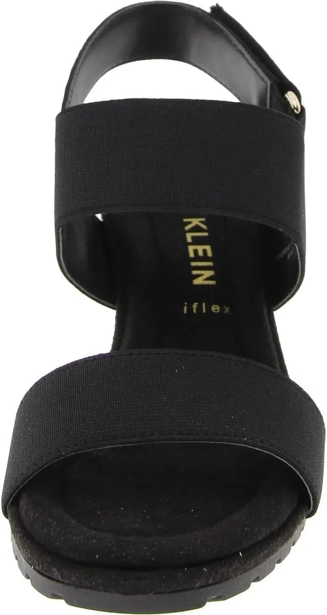 Anne Klein Womens Sly Canvas Dressy Wedge Sandals
