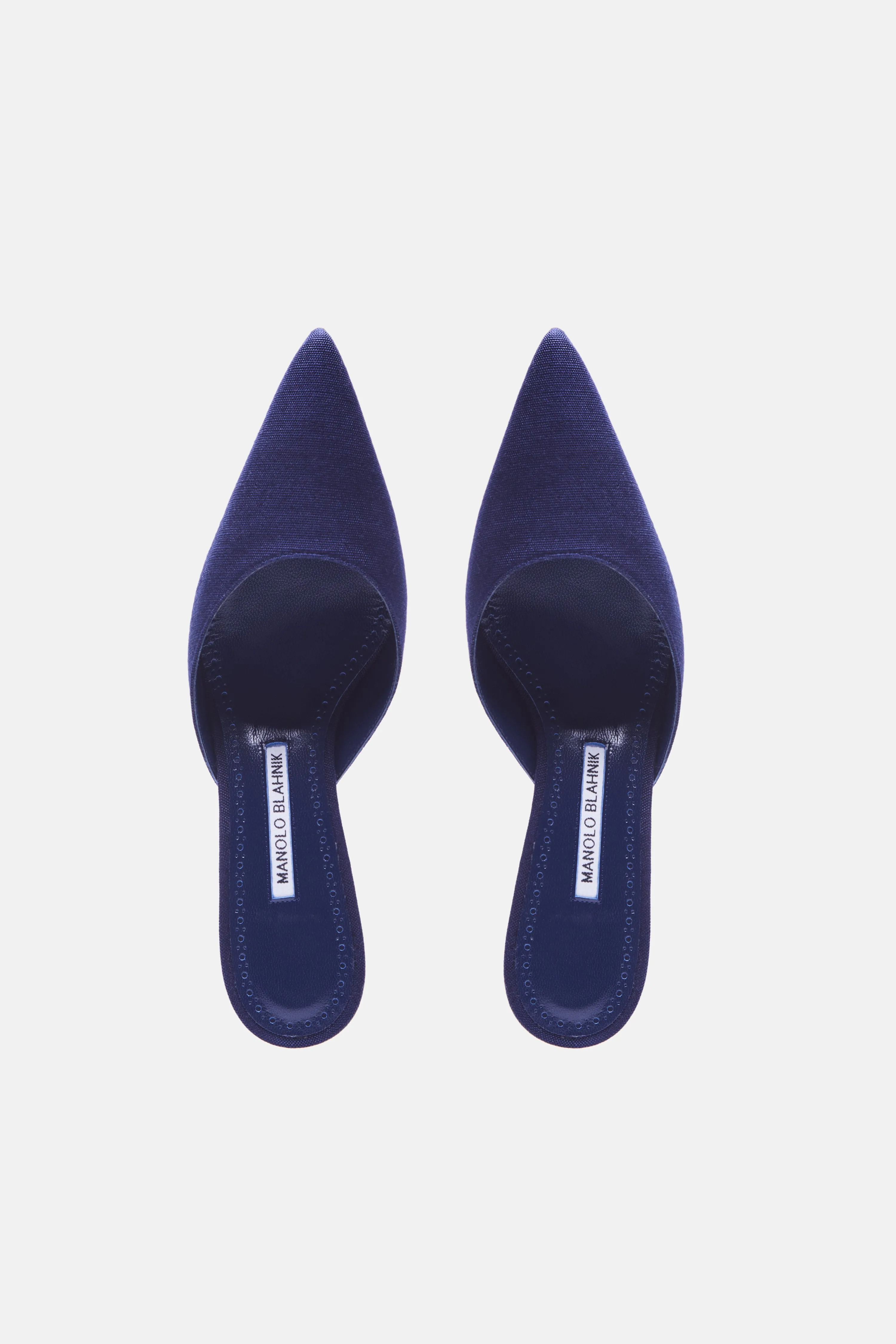 Arriga Pointy Toe Mule - Navy Linen