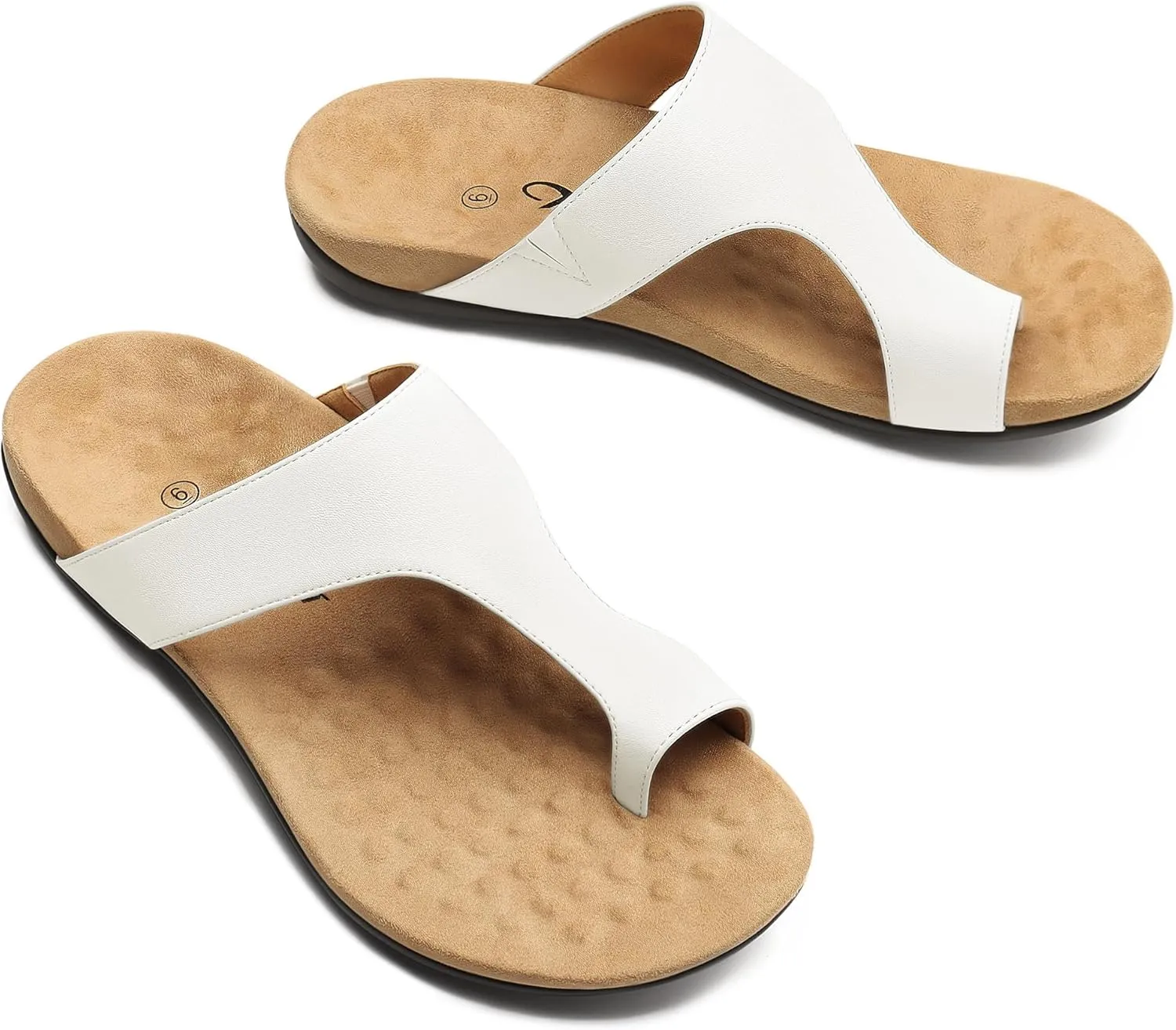 Athlefit Orthopedic Sandals for Women Arch Support Flip Flops Comfortable Walking Orthotic Thong Sandals