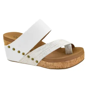 Bashful Wedge in White by Corky's