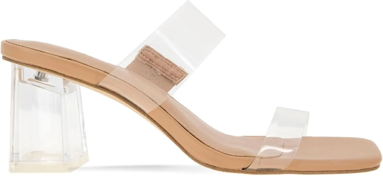BCBGeneration Women's Neutral Heeled Sandal