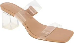 BCBGeneration Women's Neutral Heeled Sandal