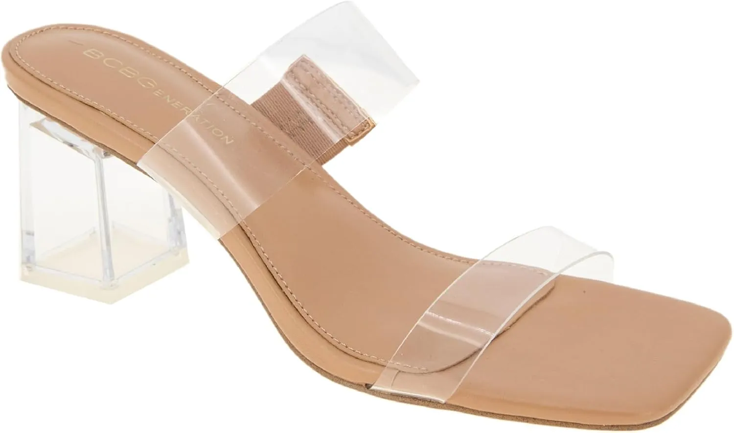 BCBGeneration Women's Neutral Heeled Sandal