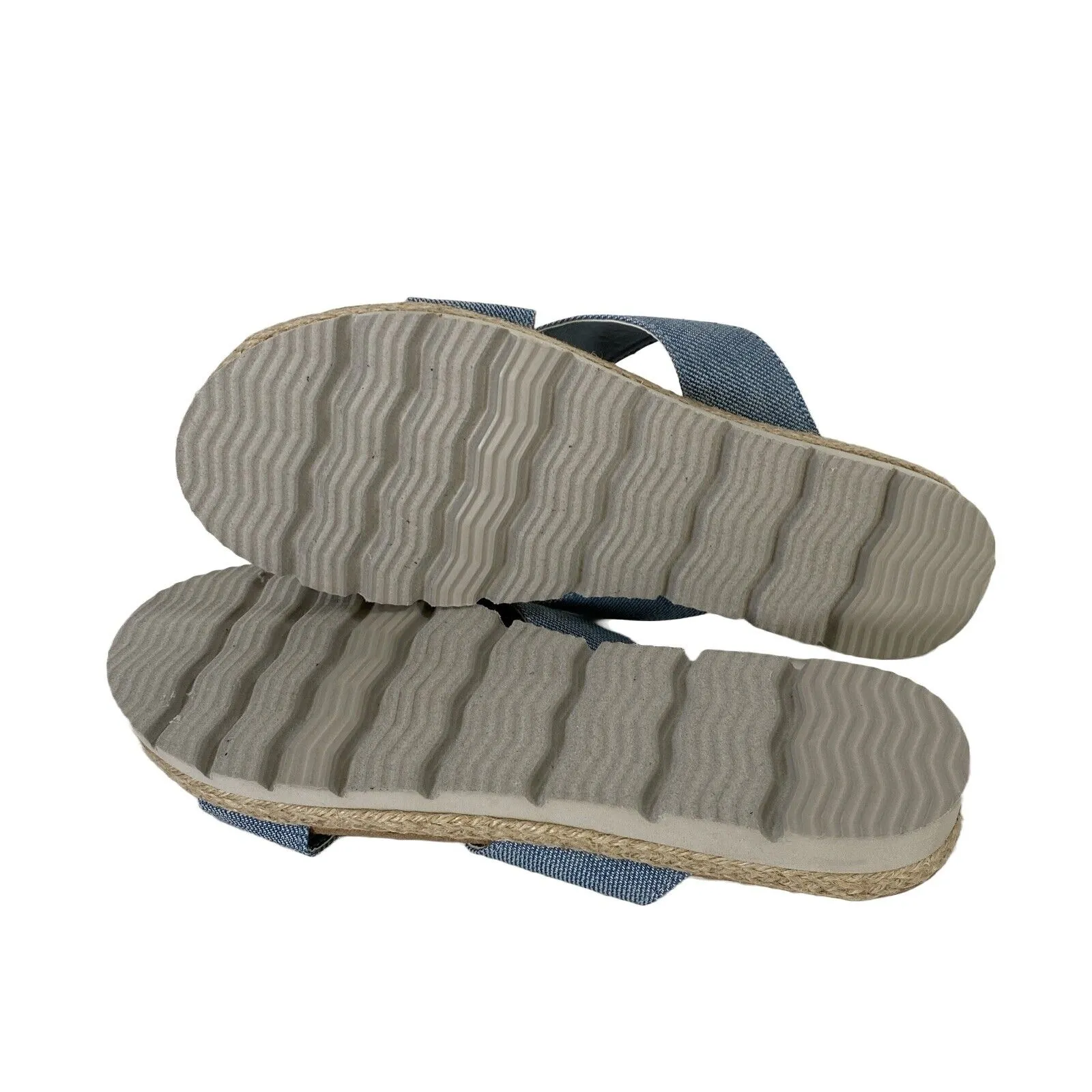 Bearpaw Women's Blue Espadrille Slide Sandals - 10