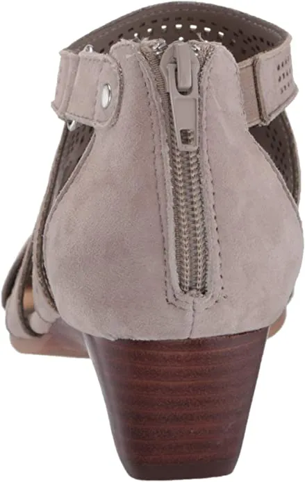 Bella Vita Women's Fashion Casual Heeled Sandal, Stone Suede Leather, 11 X-Wide