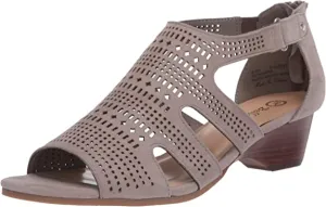 Bella Vita Women's Fashion Casual Heeled Sandal, Stone Suede Leather, 11 X-Wide