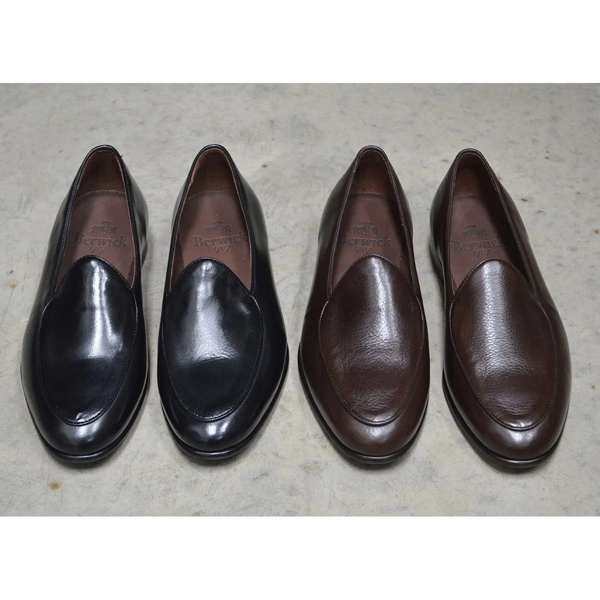 Berwick 1707 Classic Belgian Loafer (4950) Dark Brown Deerskin
