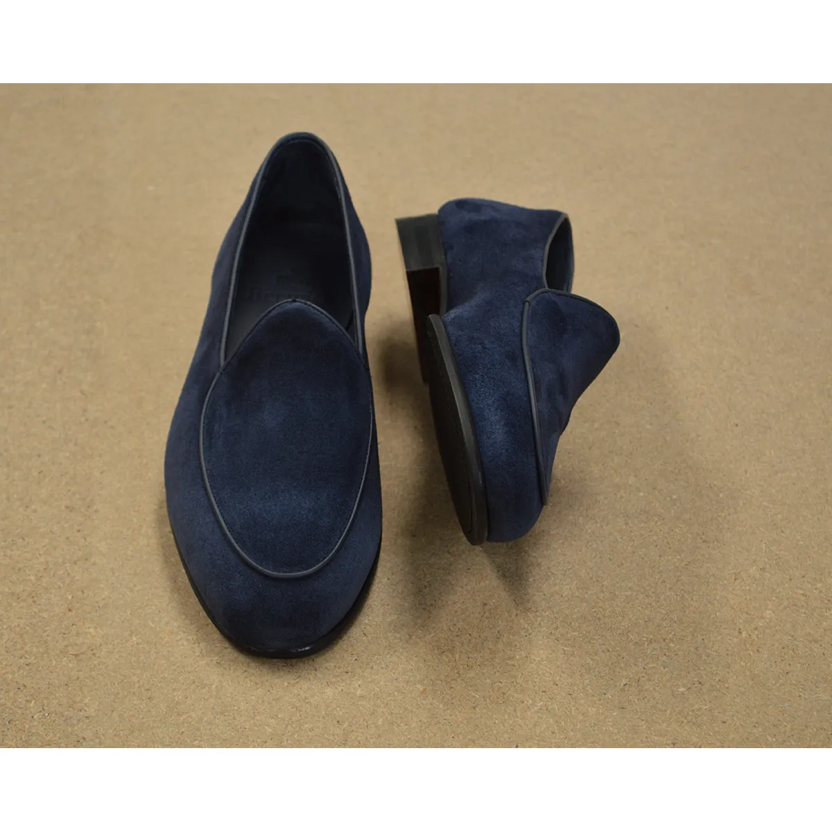 Berwick 1707 Classic Belgian Loafer (4950) Navy Suede