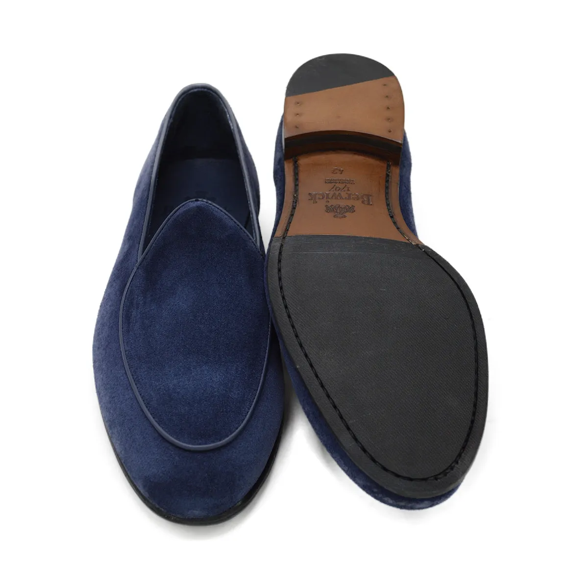 Berwick 1707 Classic Belgian Loafer (4950) Navy Suede