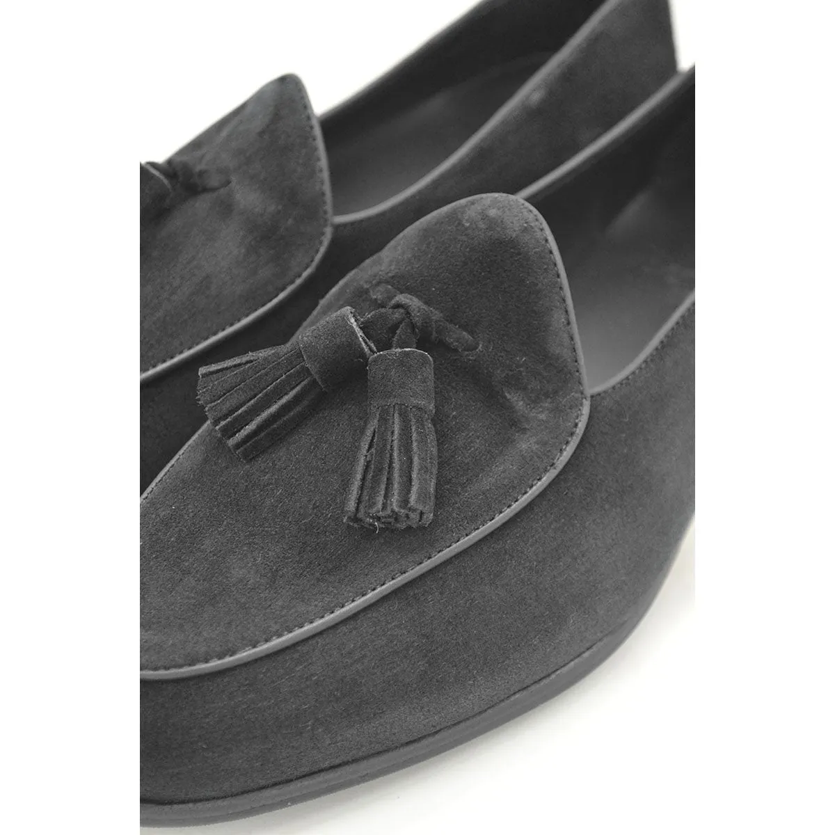 Berwick 1707 Tassel Belgian Loafer (4951) Black Suede