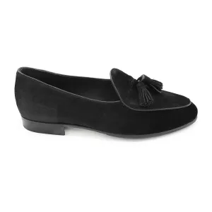 Berwick 1707 Tassel Belgian Loafer (4951) Black Suede