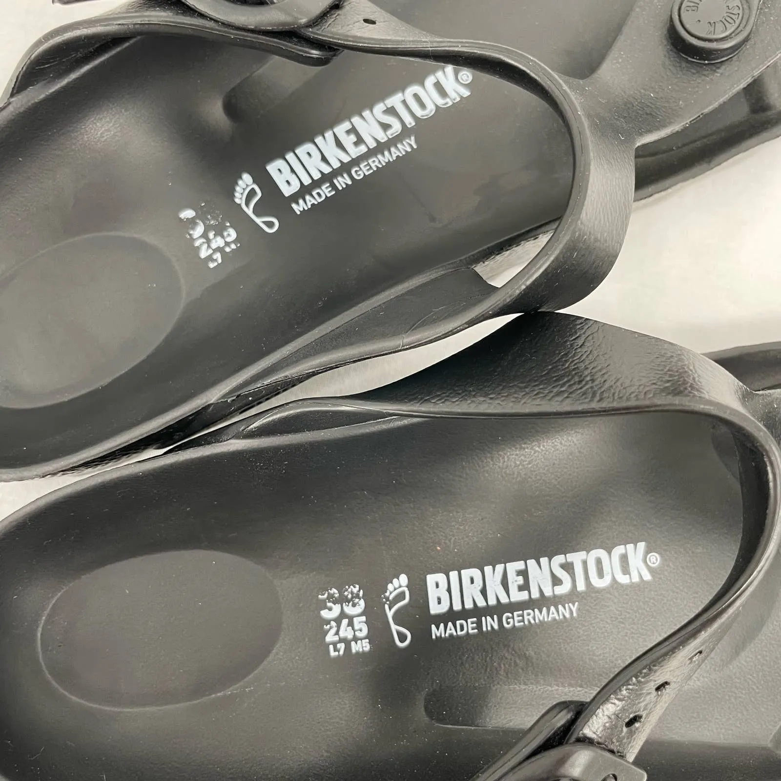 Birkenstock Gizeh Essentials EVA Solid Black Classic Thong Style Sandals Size EU 38