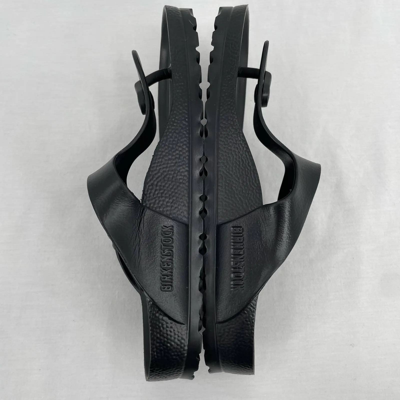 Birkenstock Gizeh Essentials EVA Solid Black Classic Thong Style Sandals Size EU 38