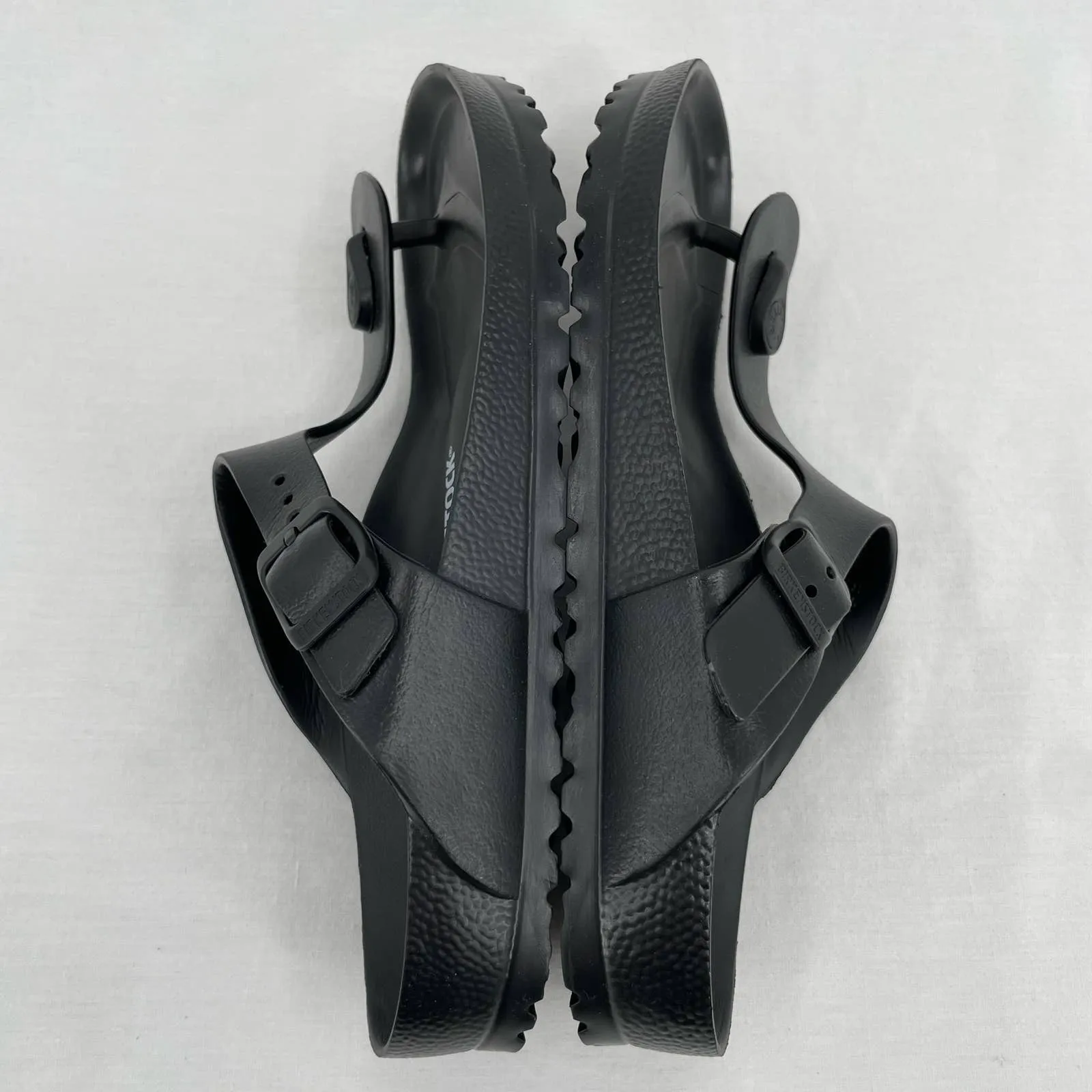 Birkenstock Gizeh Essentials EVA Solid Black Classic Thong Style Sandals Size EU 38