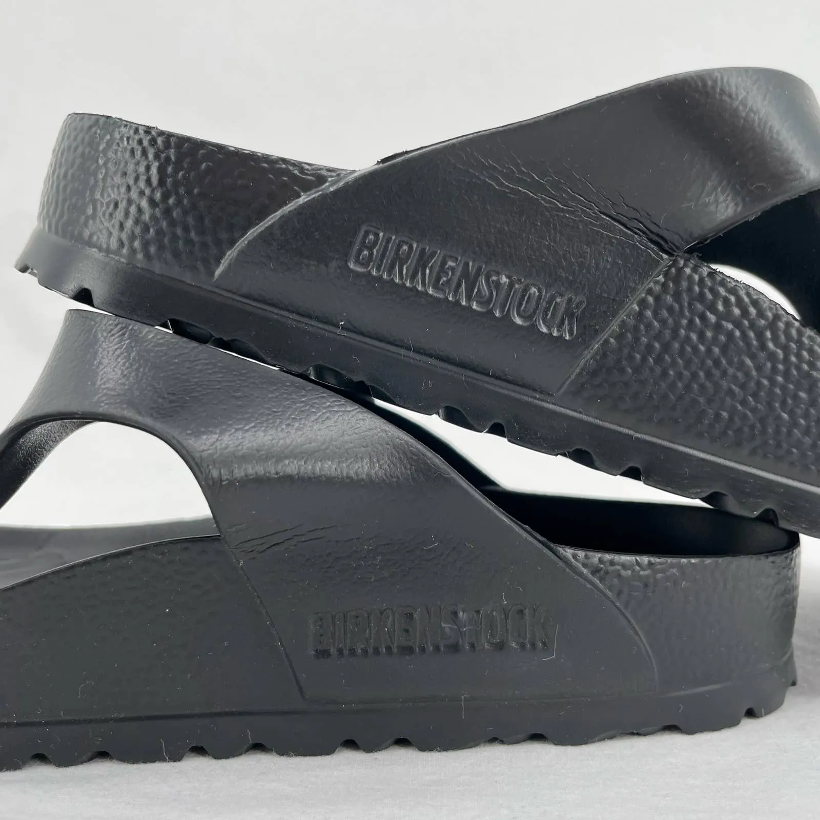 Birkenstock Gizeh Essentials EVA Solid Black Classic Thong Style Sandals Size EU 38