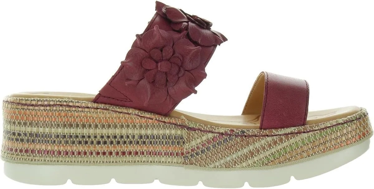 BORN Womens Solid Leather Wedge Sandals