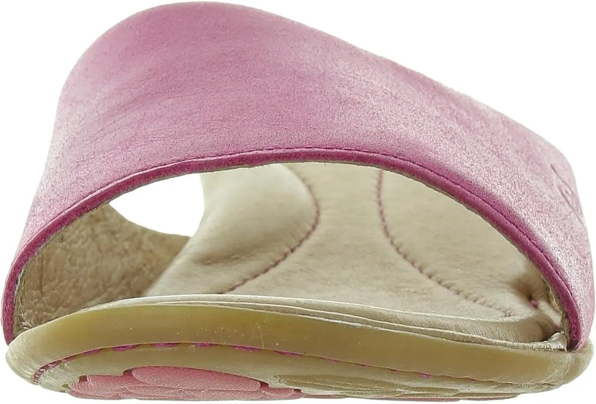 BORN Womens Solid Leather Wedge Sandals