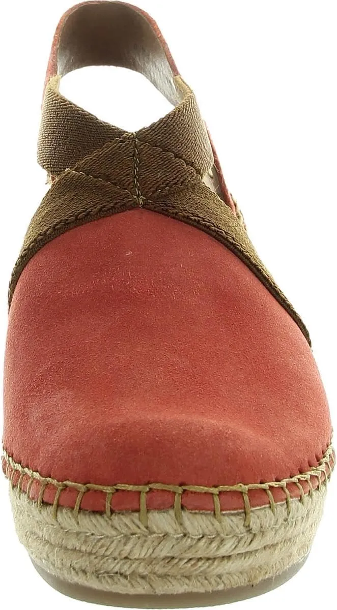 BORN Womens Stretch Leather Wedge Sandals