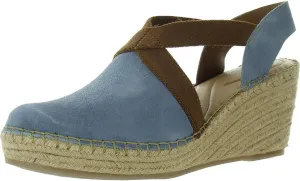 BORN Womens Stretch Leather Wedge Sandals