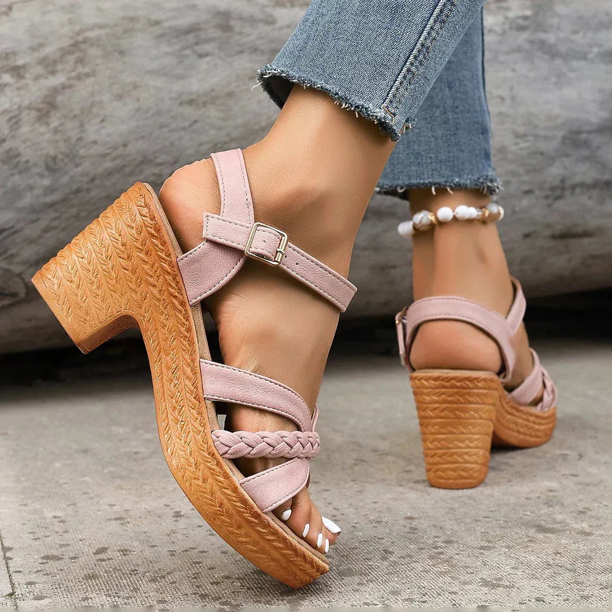 Braided Wedge Sandals | Faux Leather | Elevated Summer Style