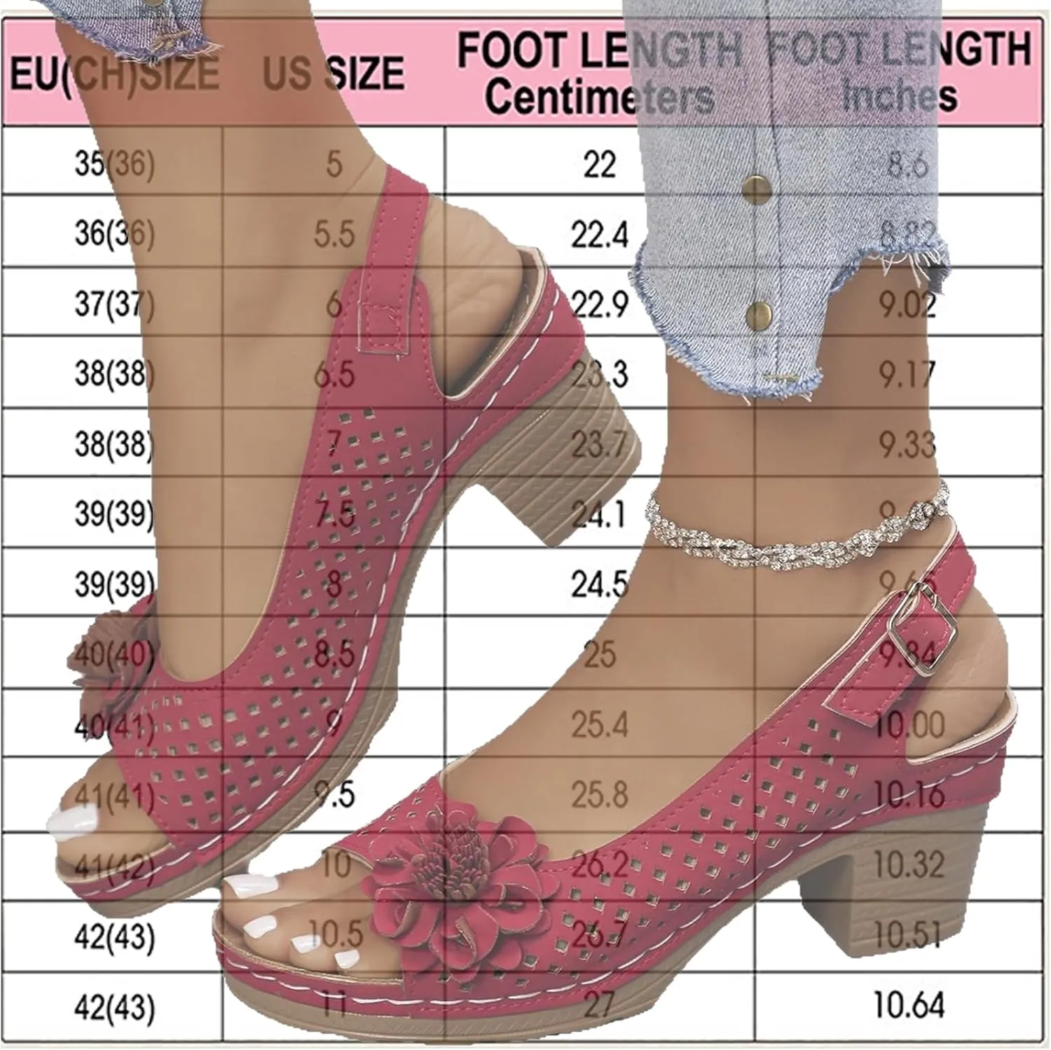 Buckled Square Heel Sandals for Women,Buckled Square Heel Summer Sandals,Low Slingback Peep Toe Wedge Shoes