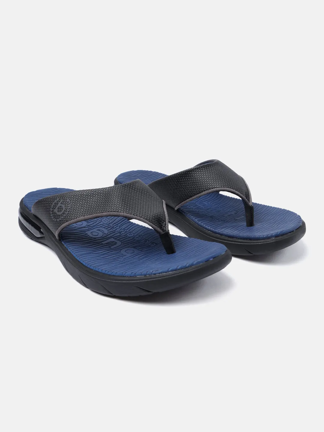 bugatti Black Thongs Sandals