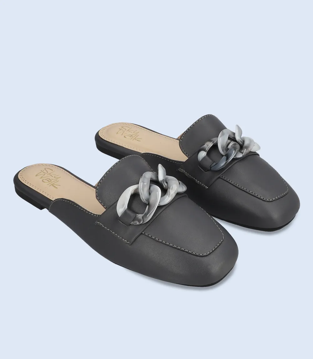 BW10058-GREY-Women Mule