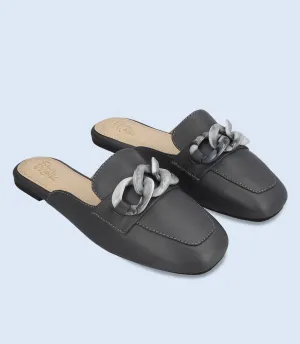 BW10058-GREY-Women Mule