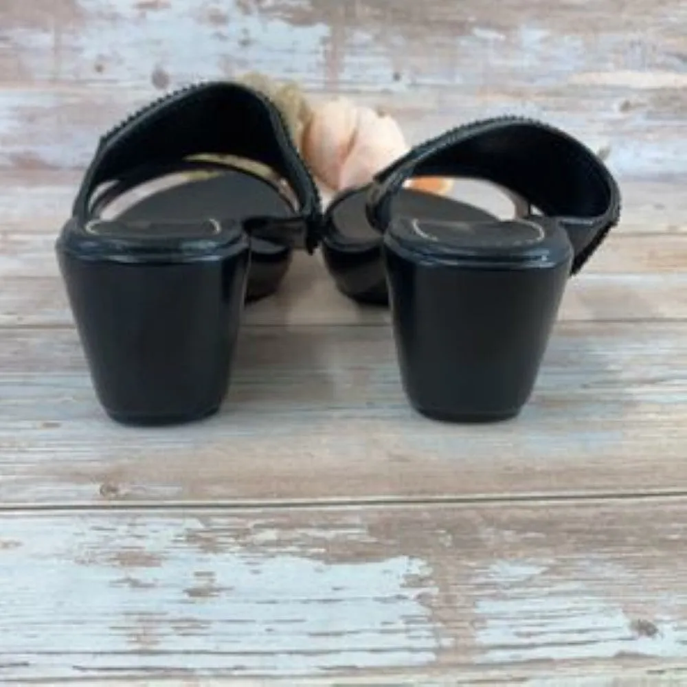 Callisto Black Athena Alexander Jezzie Sparkle Slide Sandals 8M