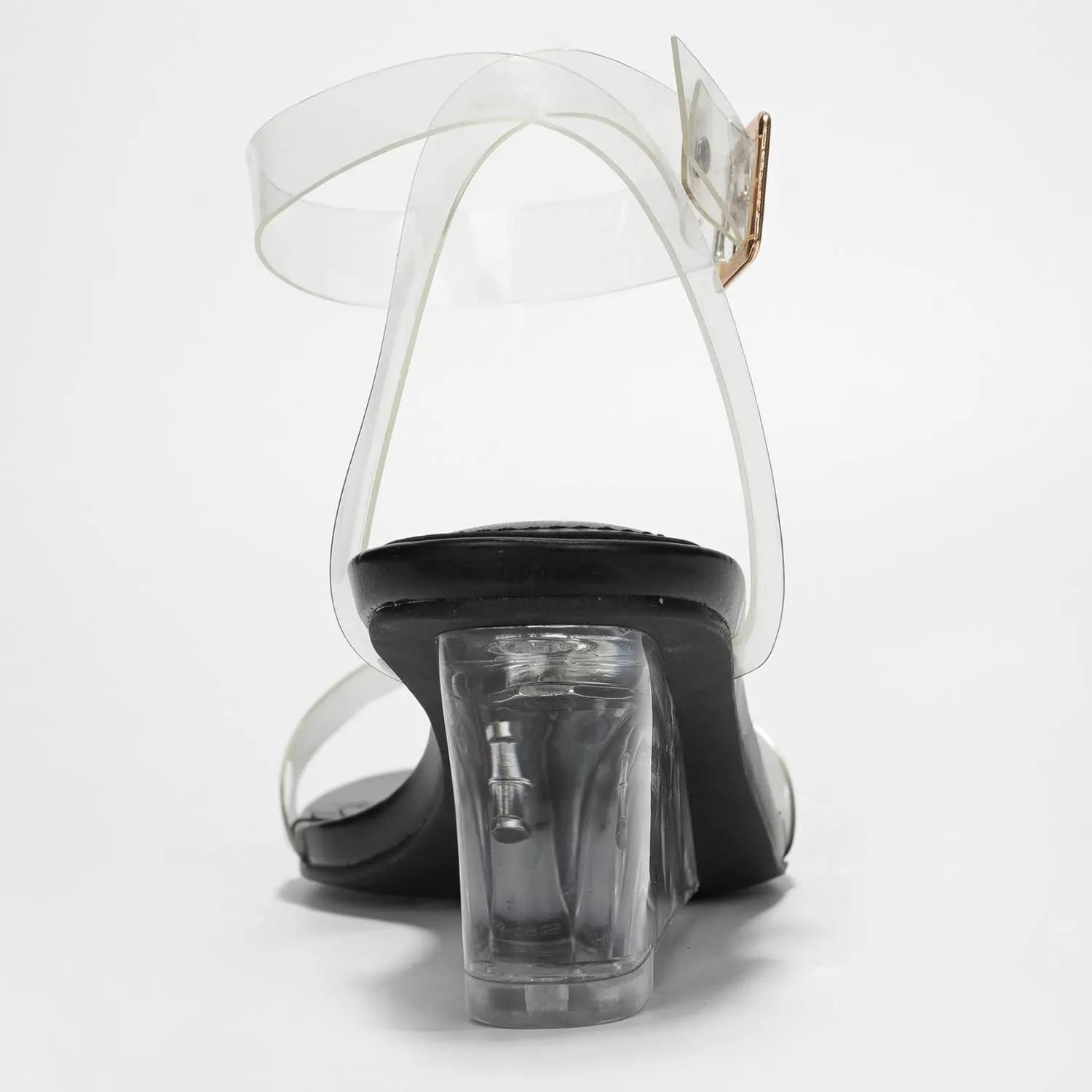 Cape Robbin Women's Clear Low Wedge Sandals - Transparent Strappy Open Toe Heels (Nerina)