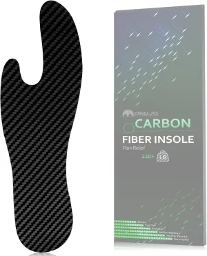 Carbon Fiber Insole (1 PC),Morton's Extension Orthotic, Turf Toe Relief Insole,Foot Fractures, Hallux Rigidus and Limitus, Shoe Inserts for Women Men - Alternative to Post Op Shoe 235mm 1 Piece Black