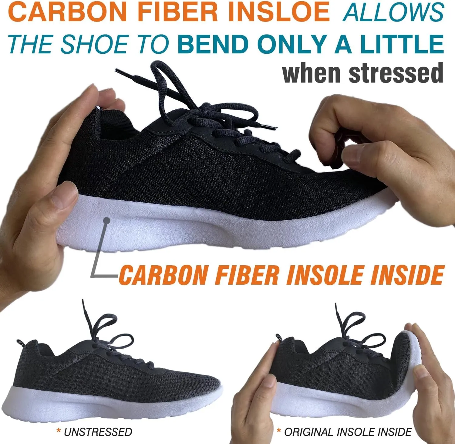 Carbon Fiber Insole, Rigid Insert for Foot Arthritis, Mortons Toe, Turf Toe, Hallux Limitus, Hallux Rigidus, 1 Piece 23.5cm(Fit Women's Size 8, Men's 7)