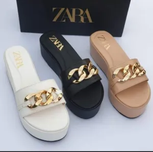 Chain Wedge  – Elegant Women's Wedge Sandals