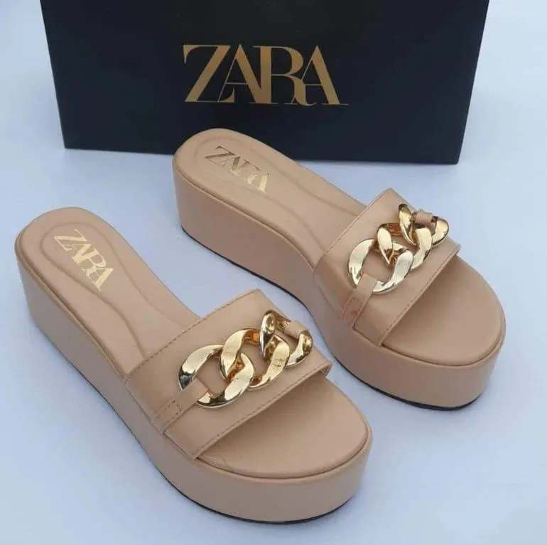 Chain Wedge  – Elegant Women's Wedge Sandals